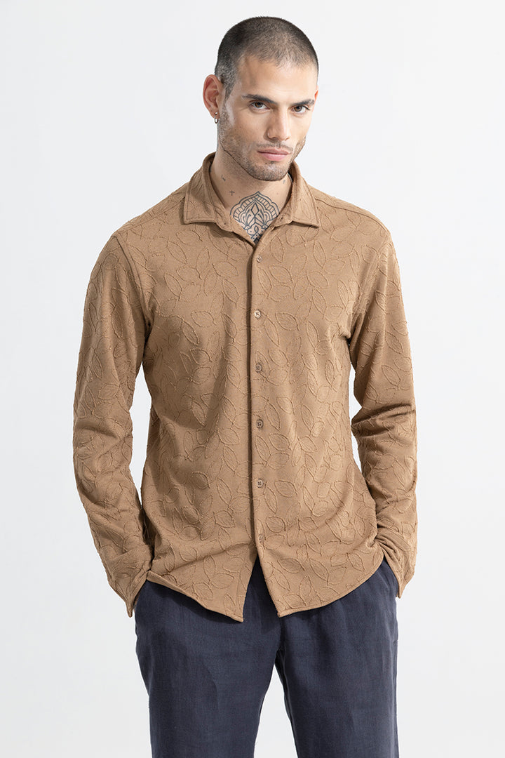 Leaflet Brown Shirt