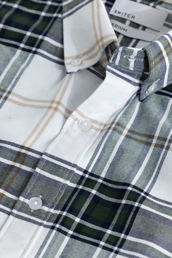 Boldsquare White Checks Shirt