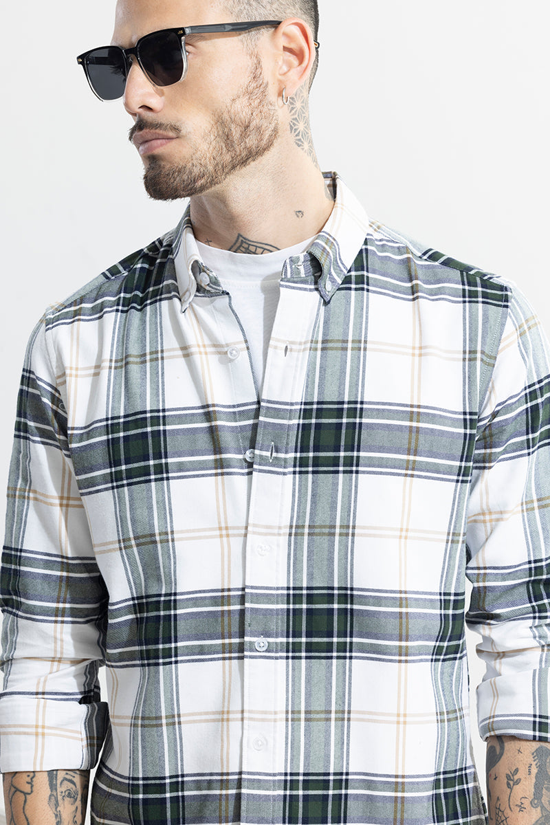 Boldsquare White Checks Shirt