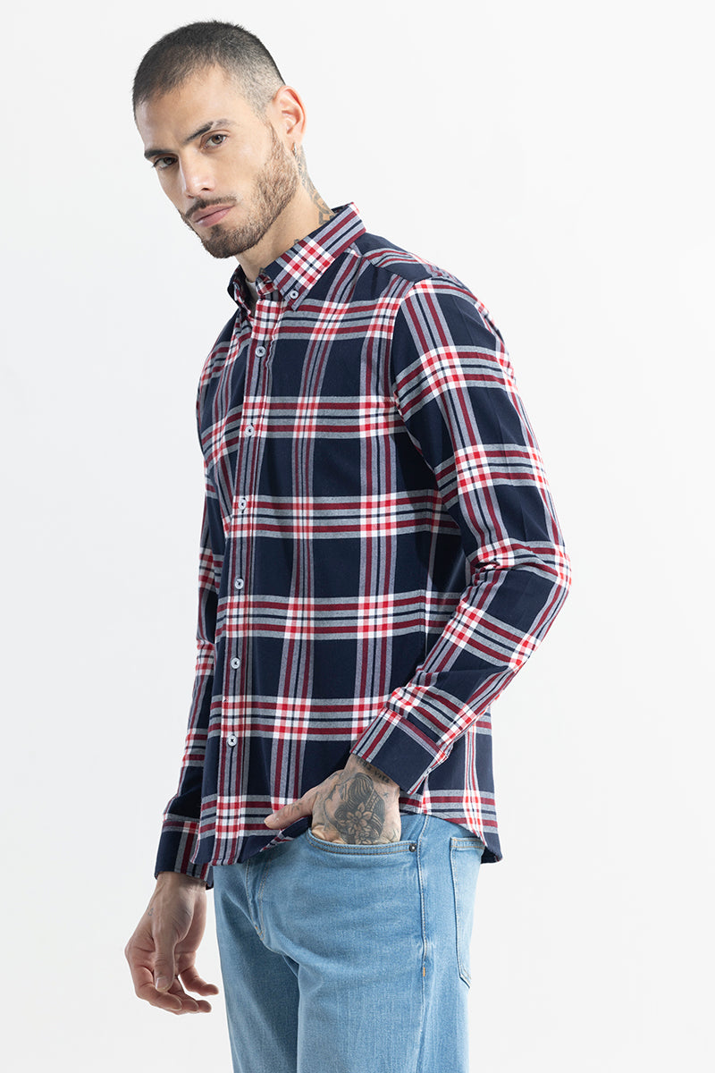 Boldsquare Navy Checks Shirt