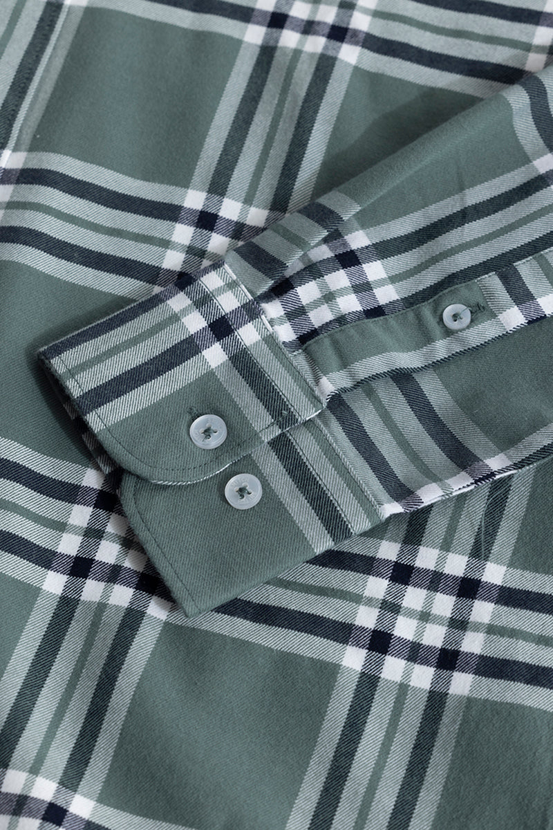 Boldsquare Sage Green Checks Shirt