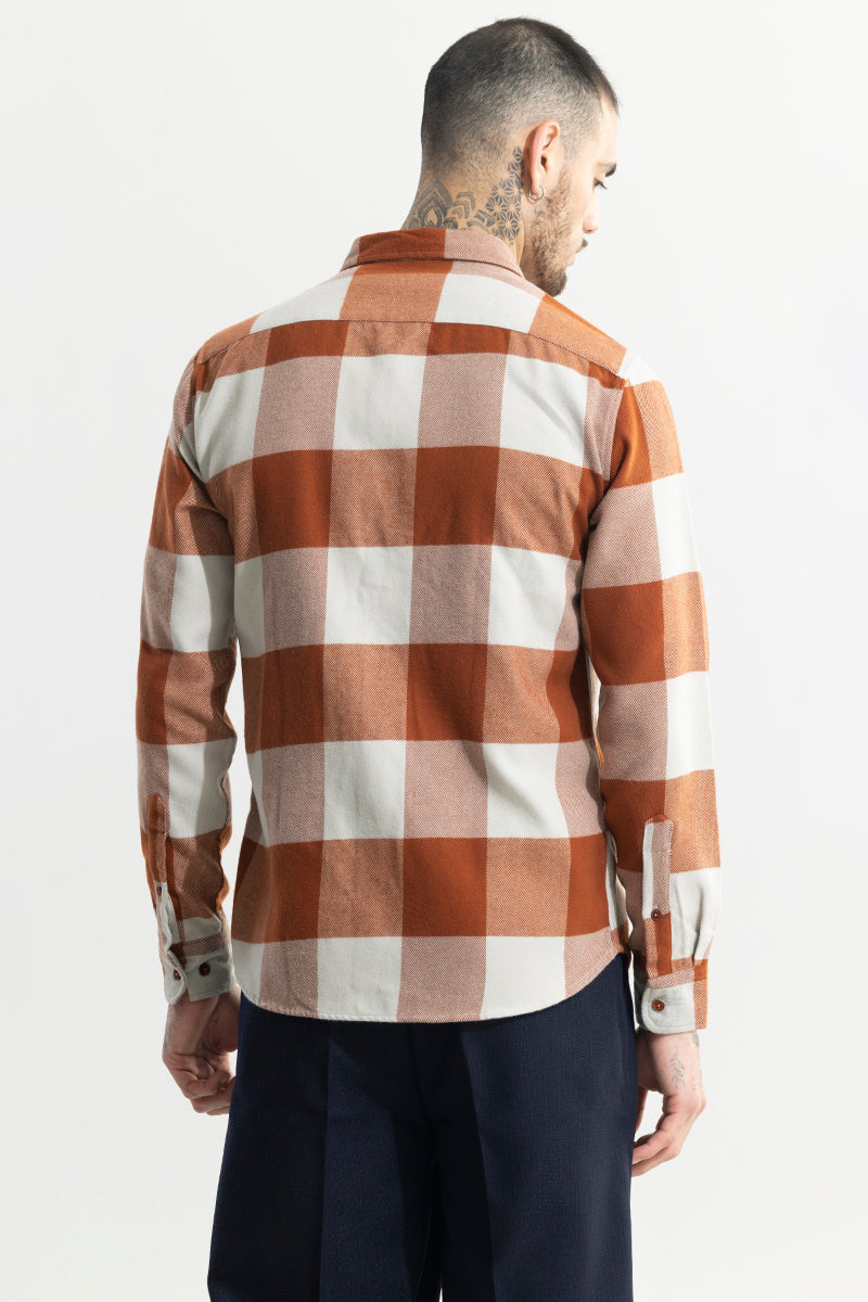 Checkmate Checks Rustic Orange Shirt