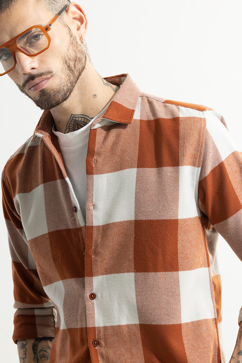 Checkmate Checks Rustic Orange Shirt