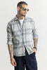 Wide Dupplin Flannel Checks Grey Shirt