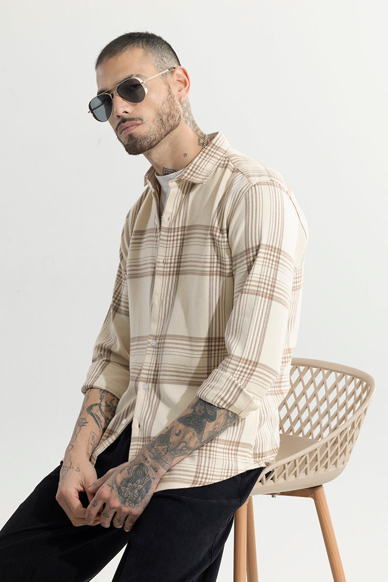 Wide Dupplin Flannel Checks Brown Shirt