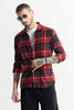 Bold Dupplin Flannel Checks Red Shirt