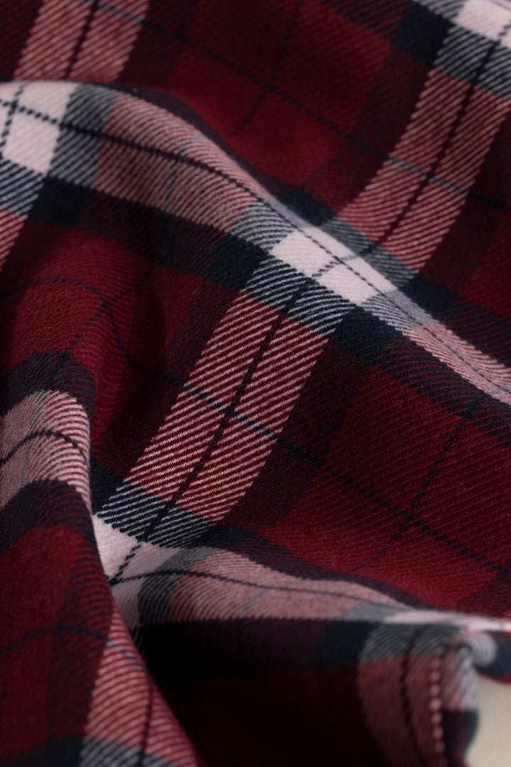 Cosmic Cube Red Flannel Checks Shirt