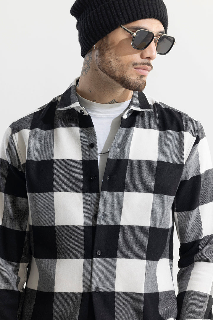 Grid Attire Black Checks Shirt