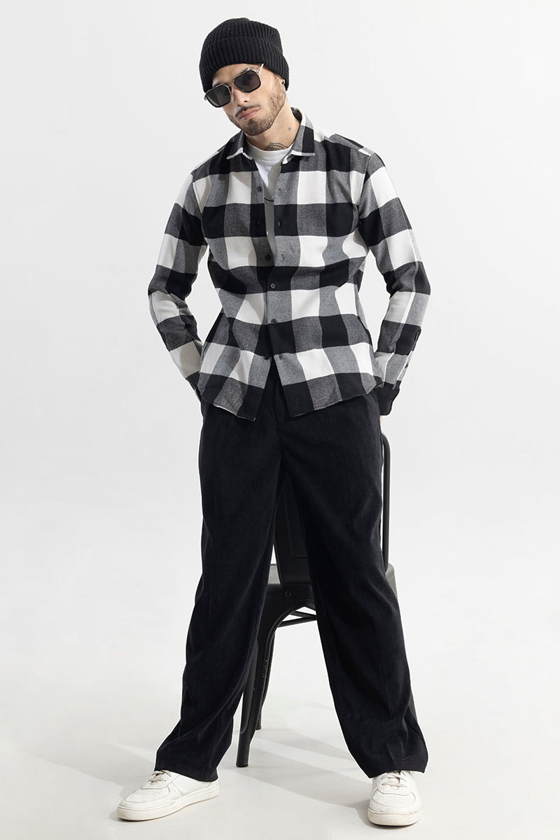 Grid Attire Black Checks Shirt