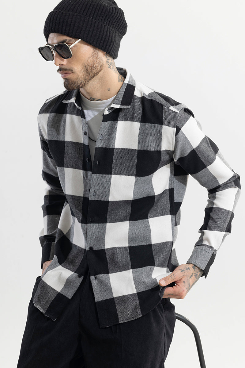 Grid Attire Black Checks Shirt