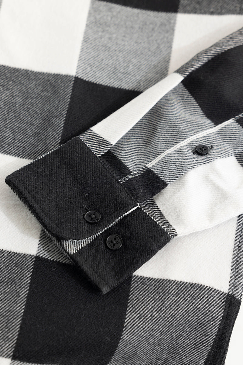 Grid Attire Black Checks Shirt