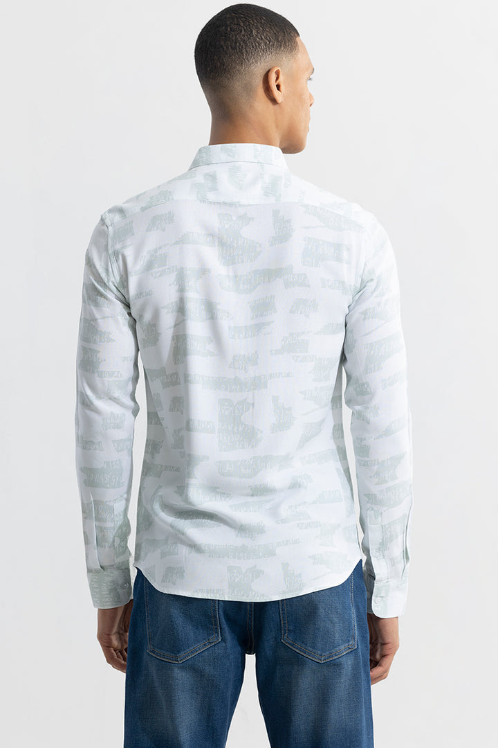 Patchy Print Grey Shirt