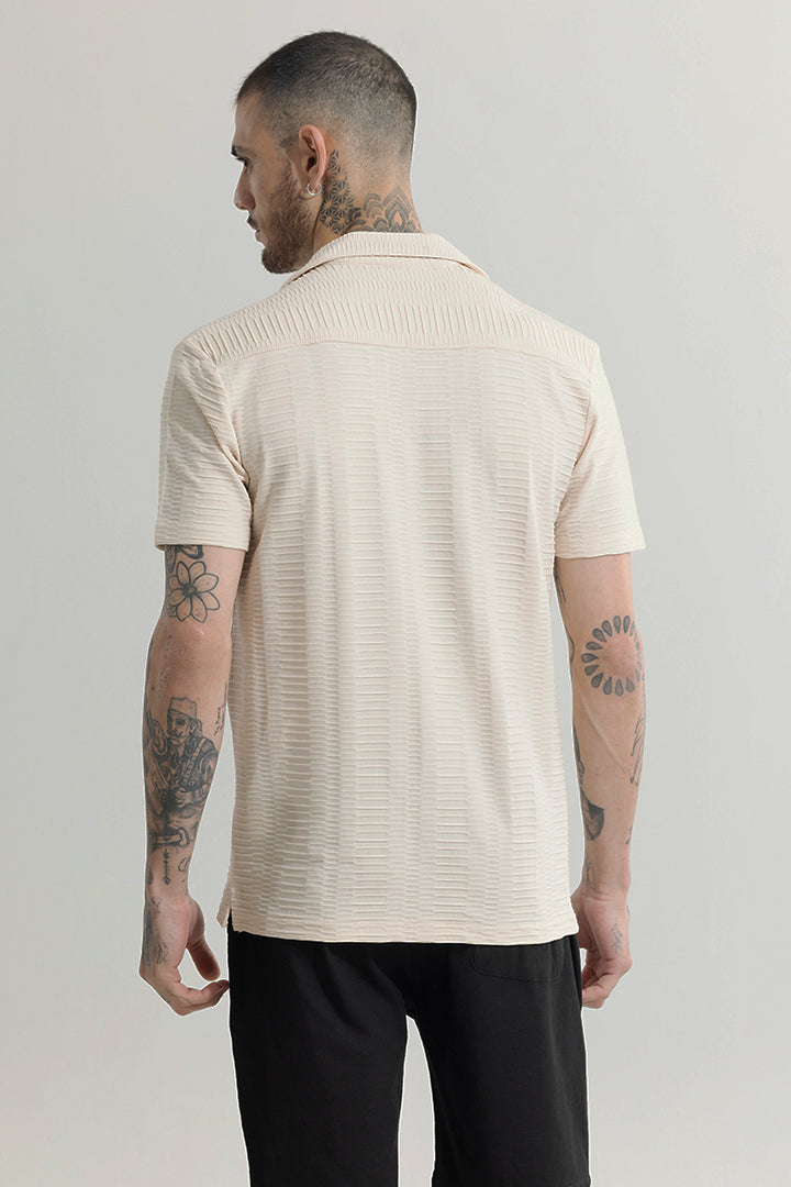 Varying Lines Cream Shirt