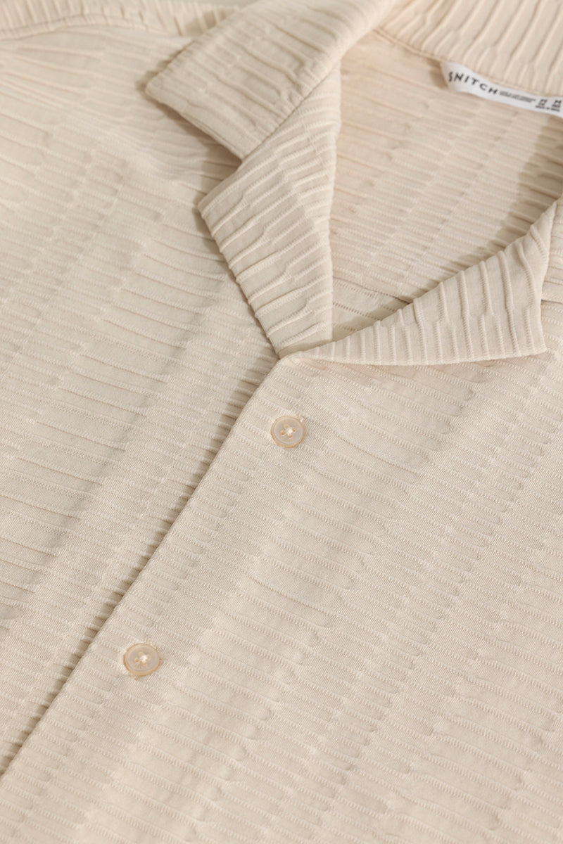 Varying Lines Cream Shirt