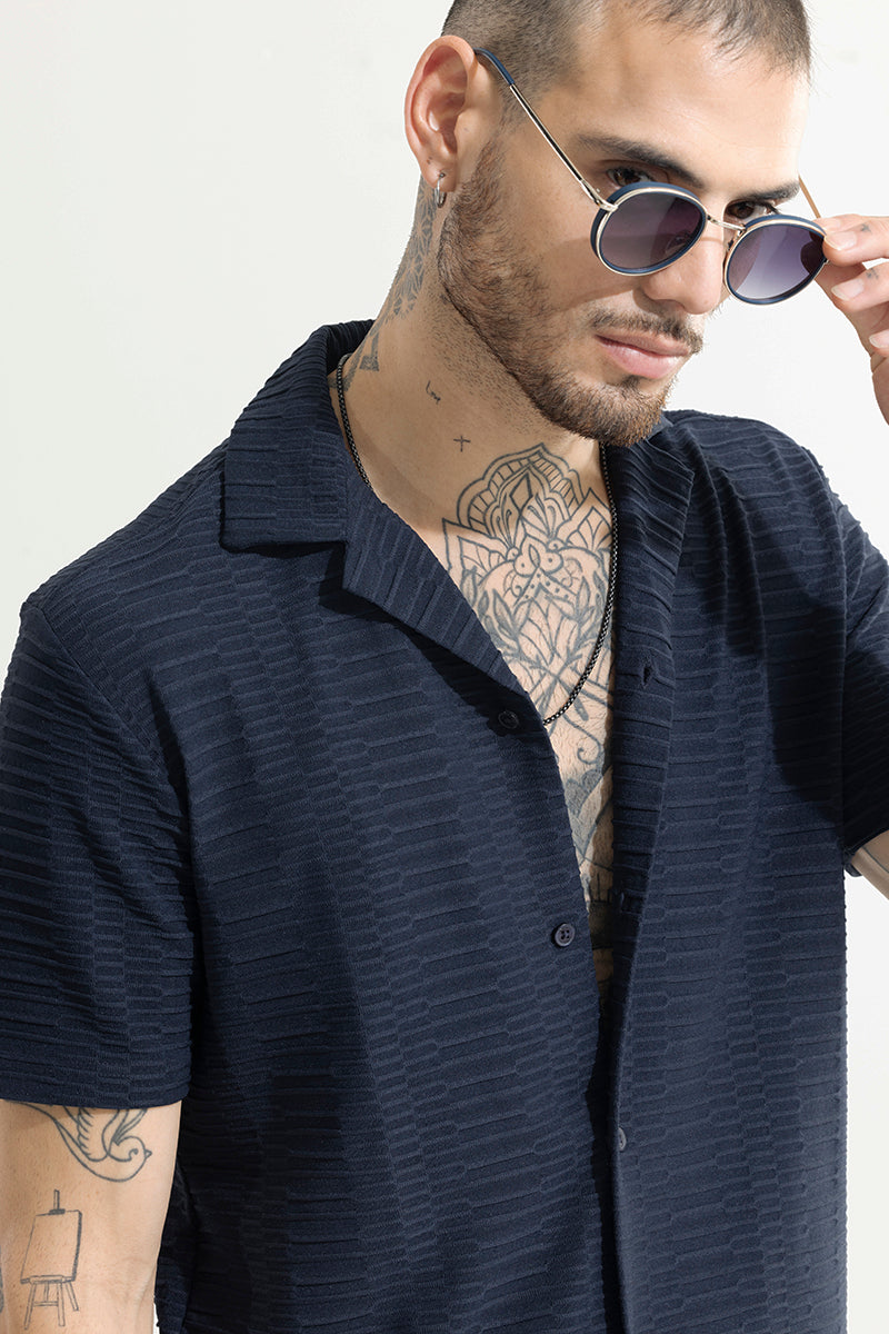 Varying Lines Navy Shirt