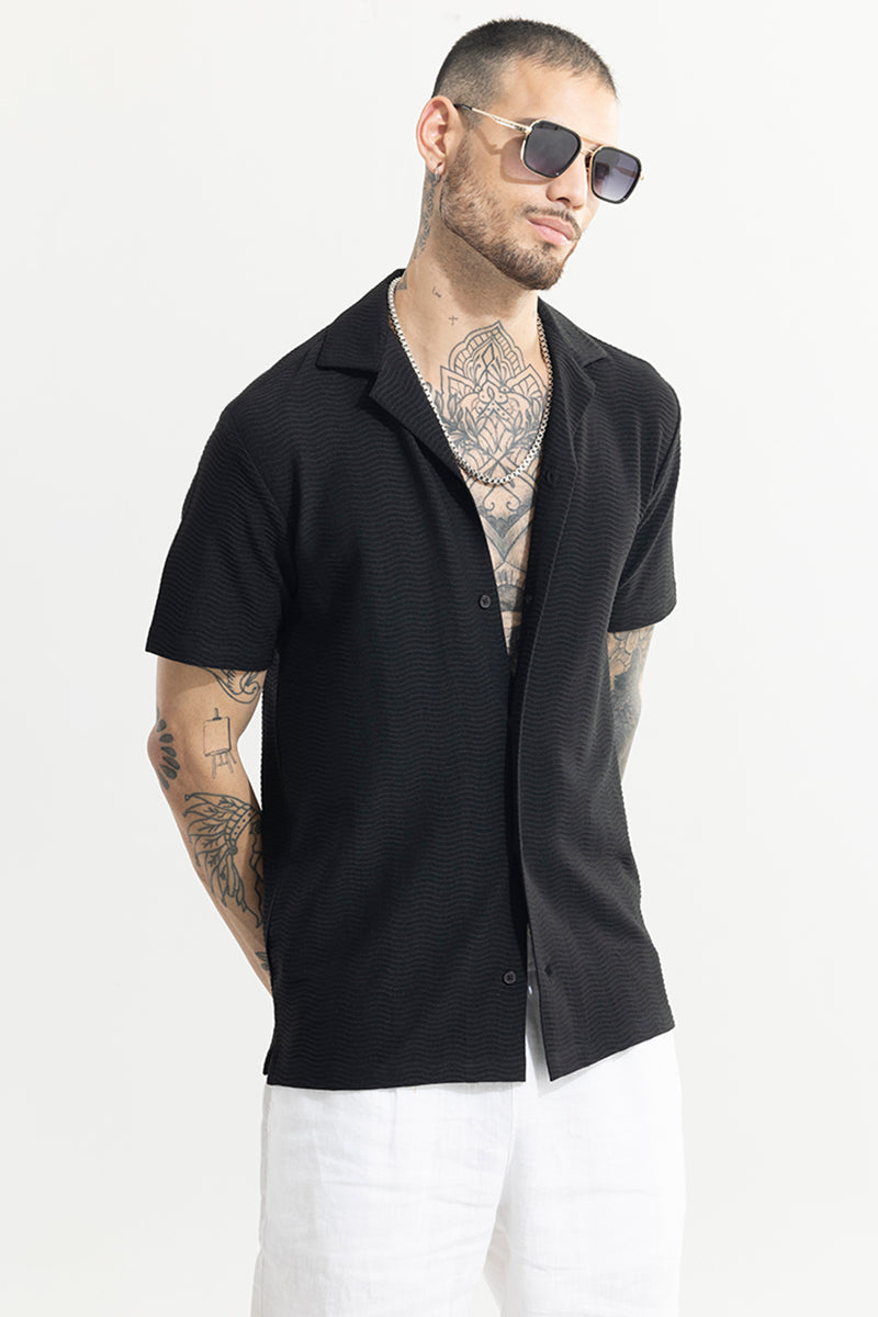 Buy Men's Swishes Black Shirt Online | SNITCH