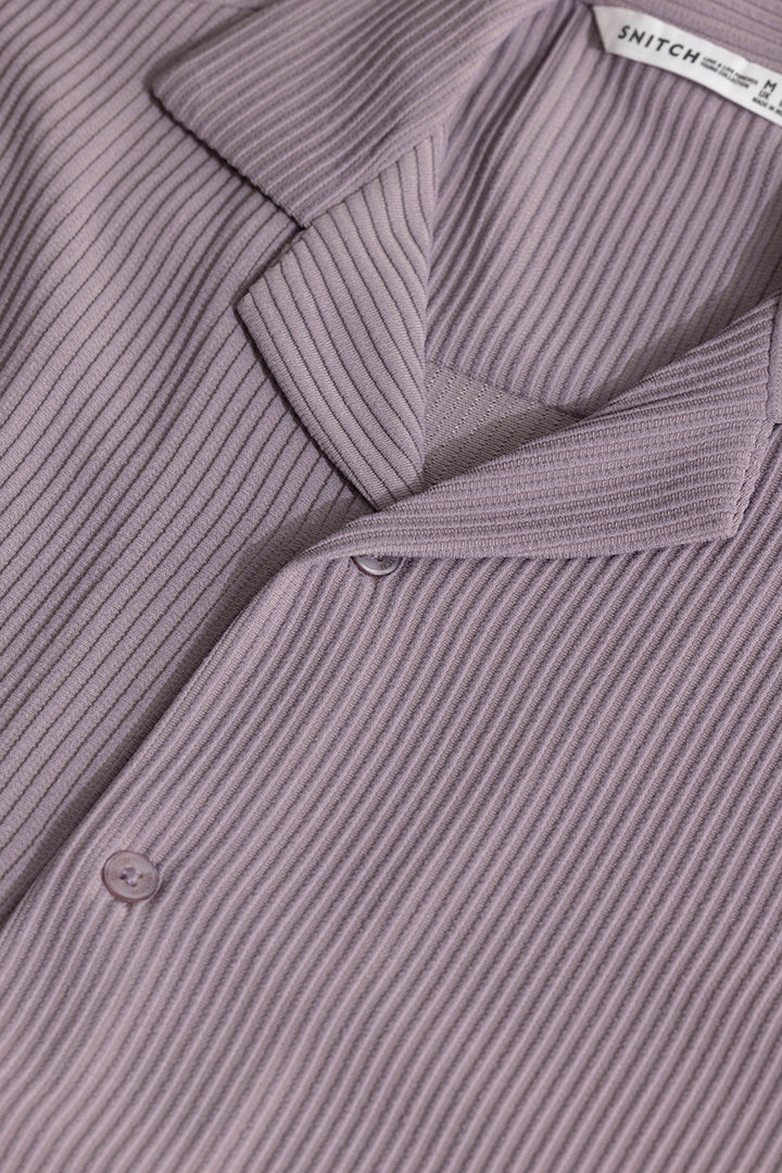 Parallel Rib Purple Shirt