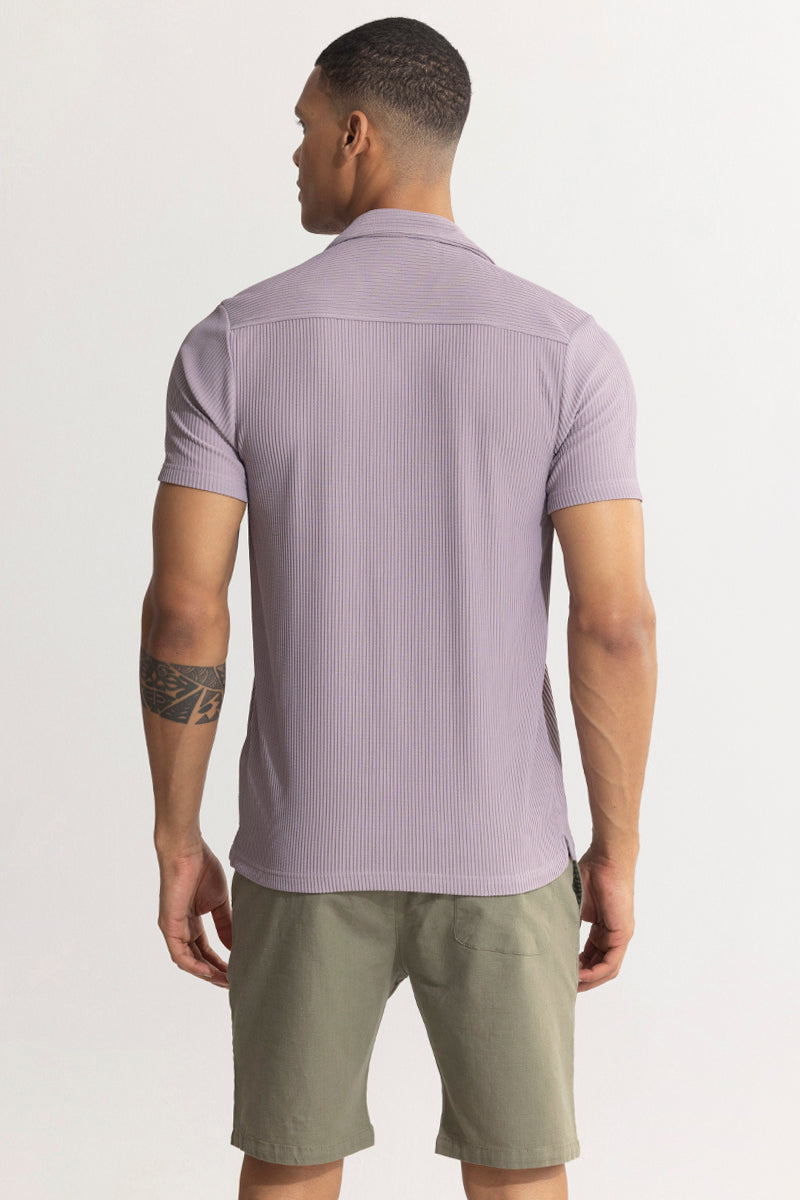 Parallel Rib Purple Shirt