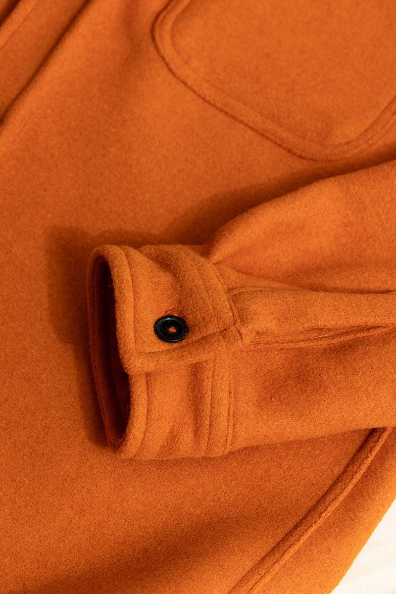 Buy Men's Inferno Burnt Orange Wool Overshirt Online | SNITCH