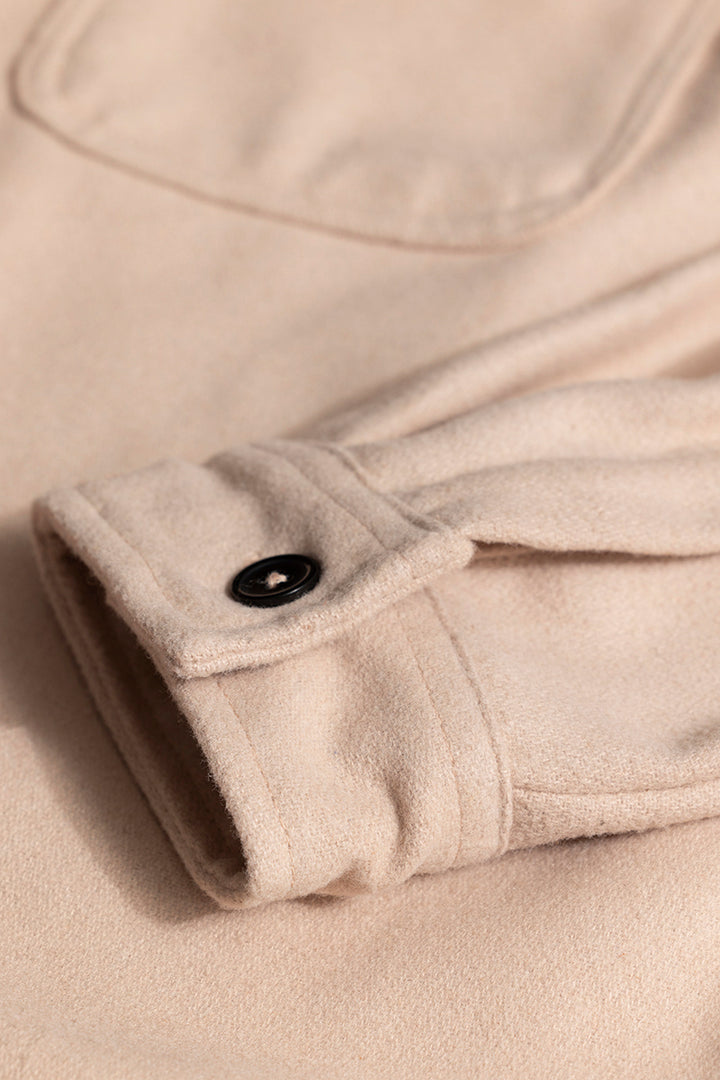 Inferno Cream Wool Overshirt