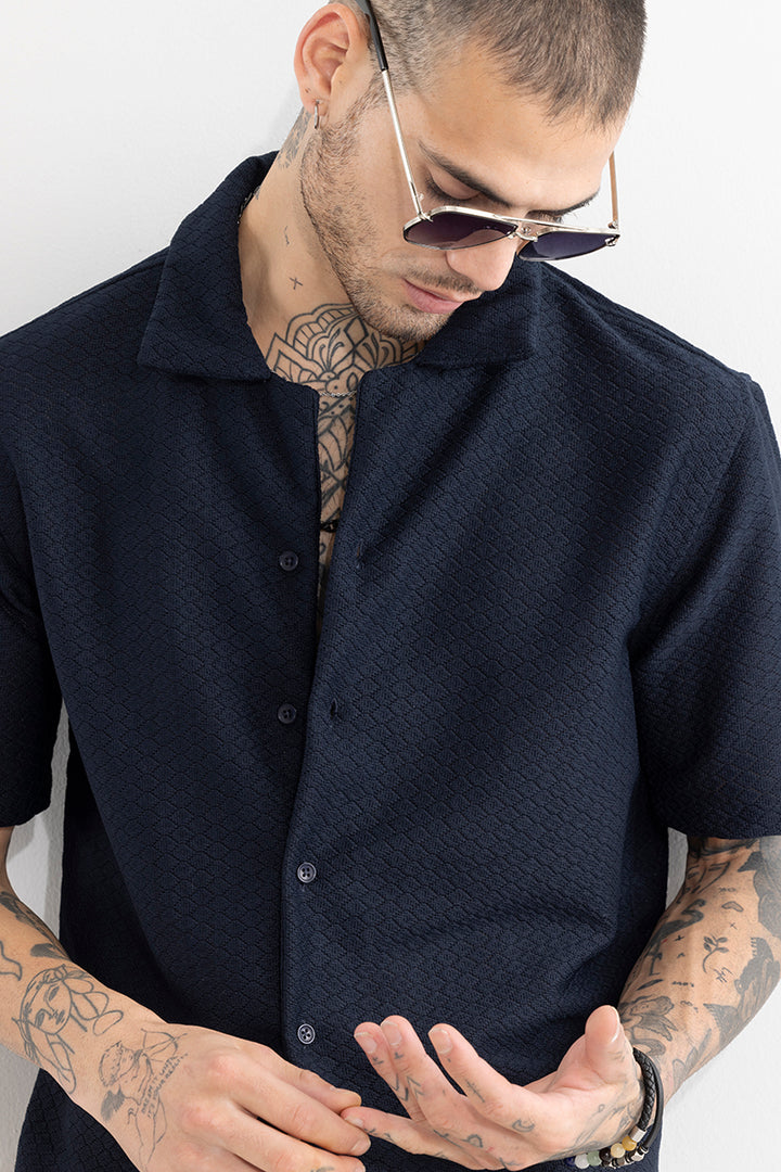 Nector Navy Hakoba Shirt