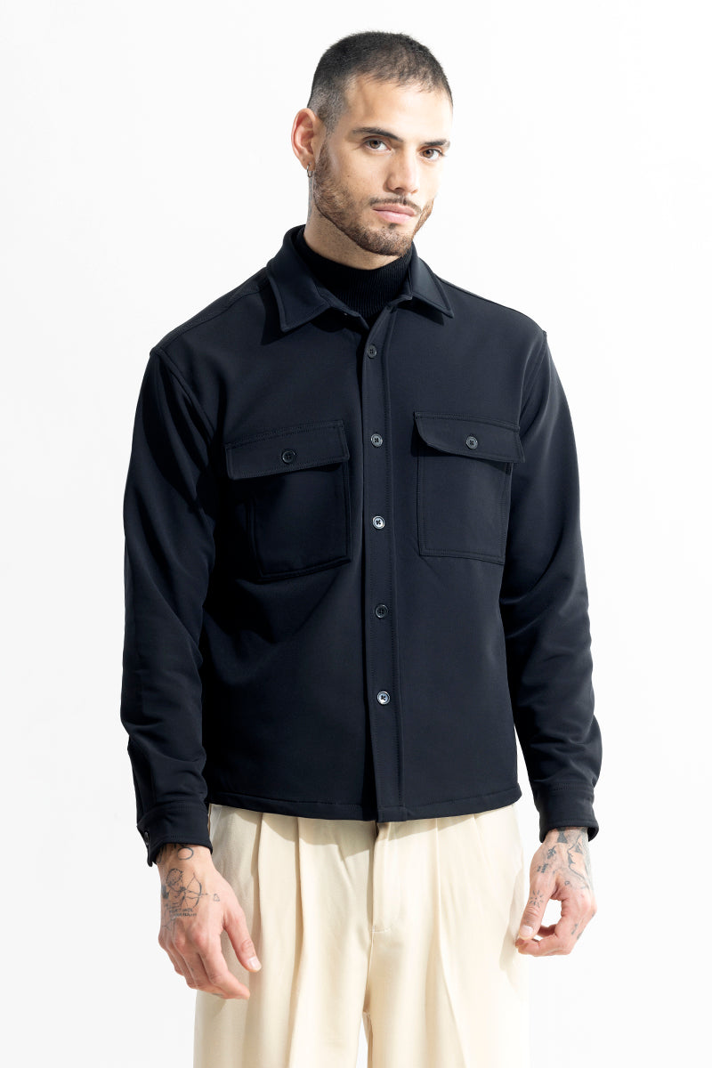 Spoondrift Charcoal Black Overshirt