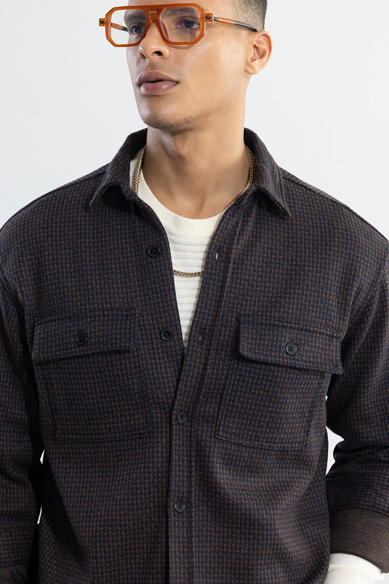 Spoondrift Brown Overshirt