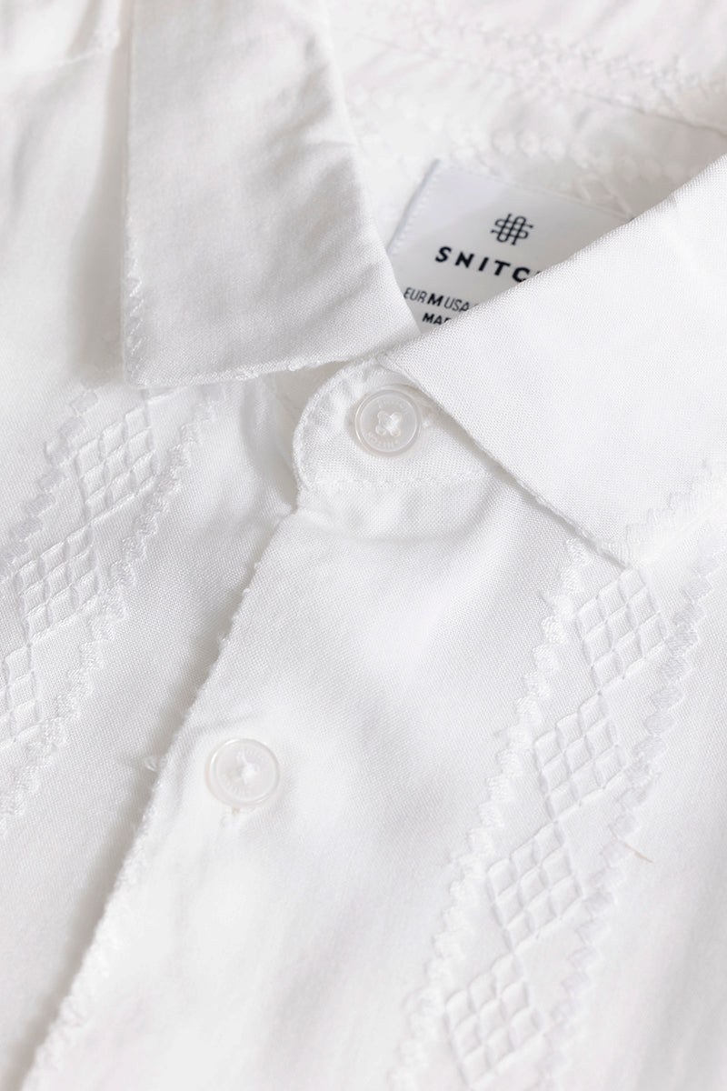 Multi Romb White Stripe Shirt