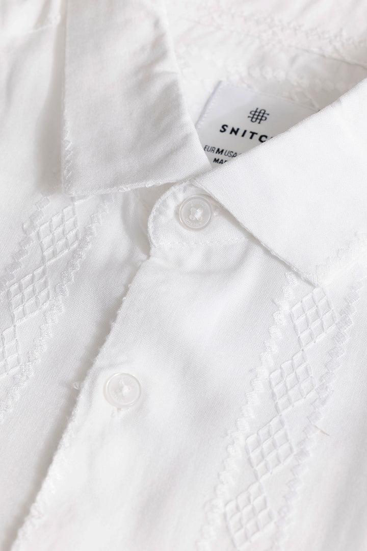 Multi Romb White Stripe Shirt