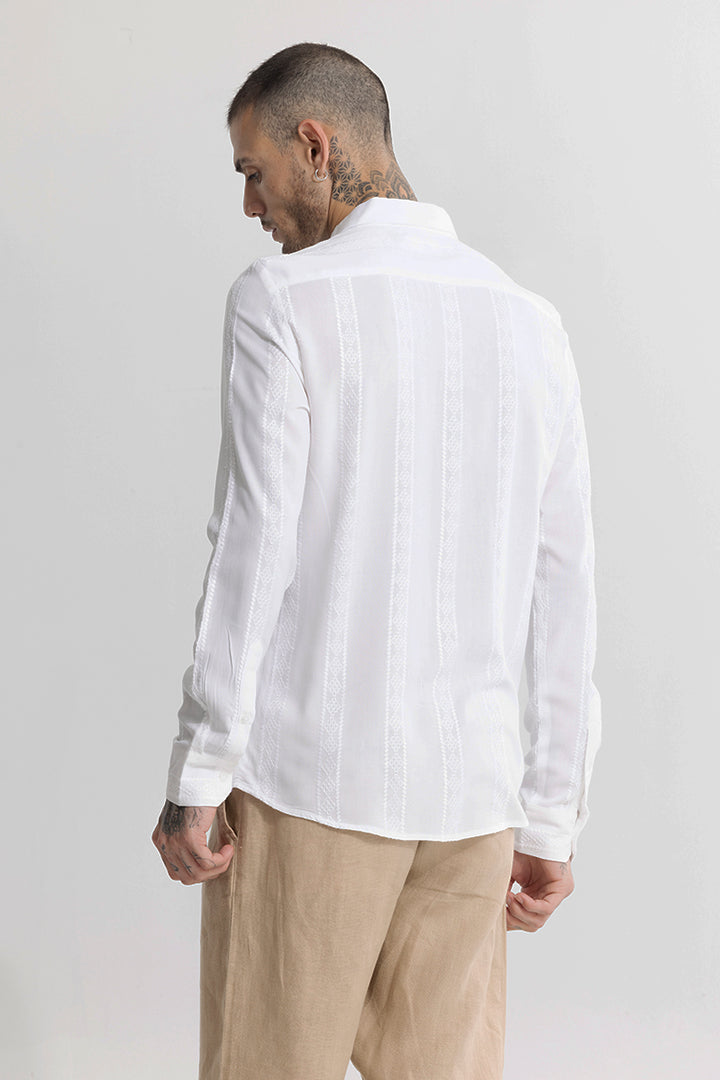 Multi Romb White Stripe Shirt