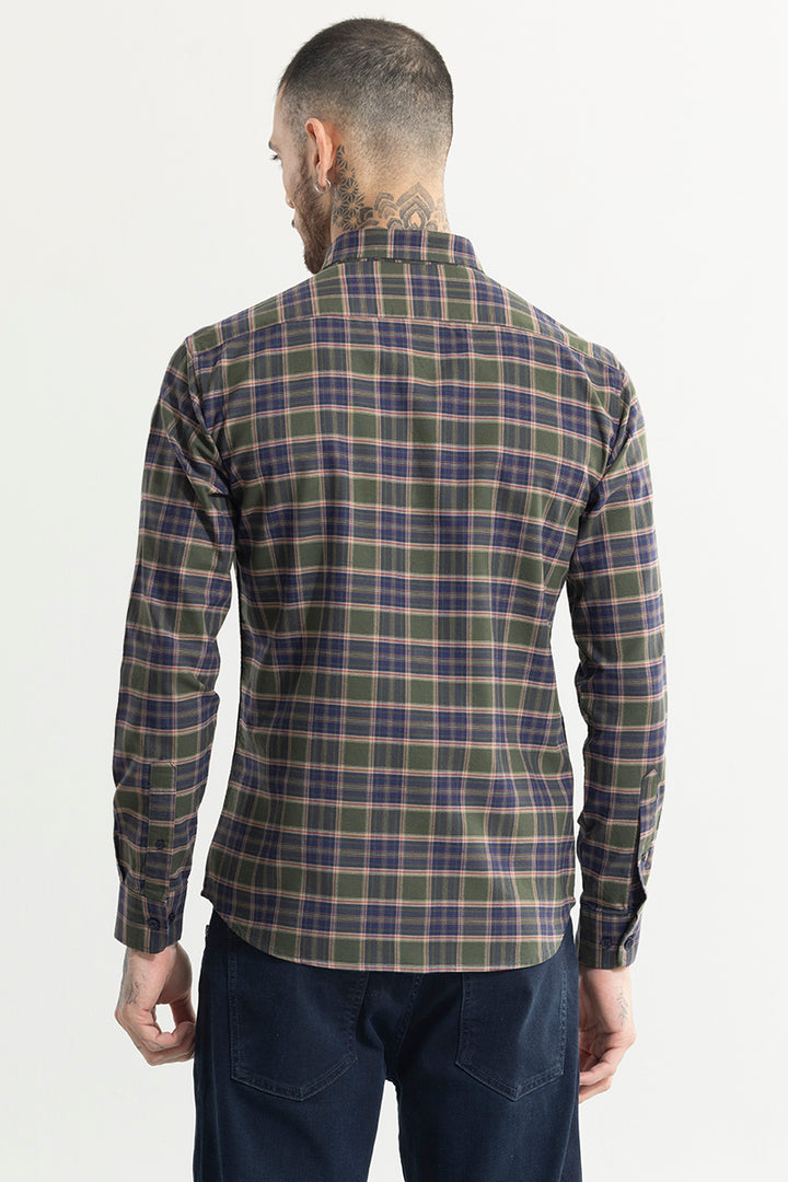 Quardo Checks Olive Shirt