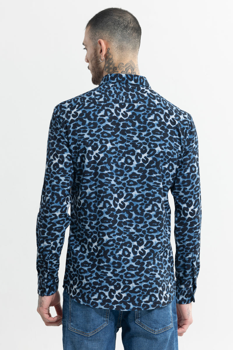 Leopardic Azure Blue Shirt