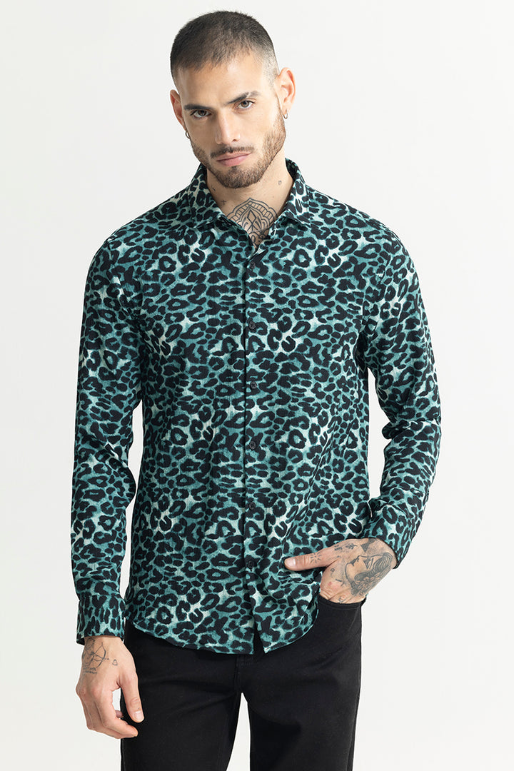 Leopardic Ocean Blue Shirt