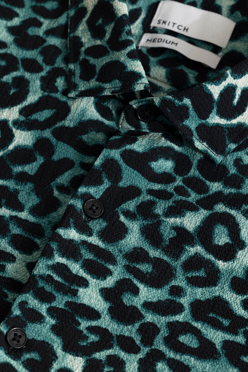 Leopardic Ocean Blue Shirt