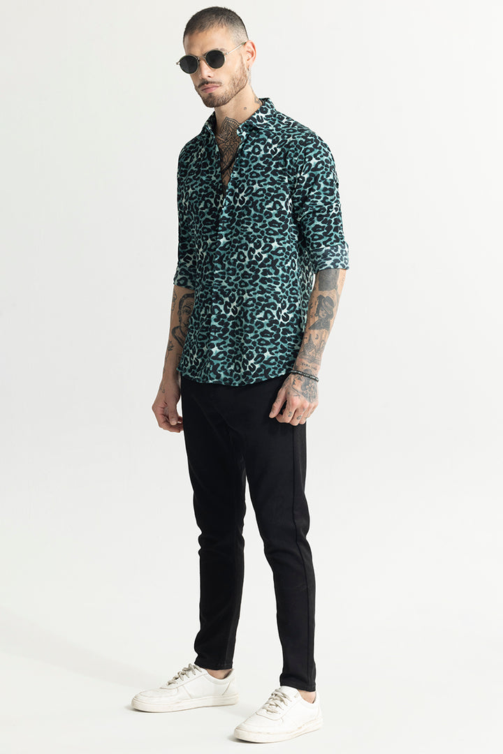 Leopardic Ocean Blue Shirt