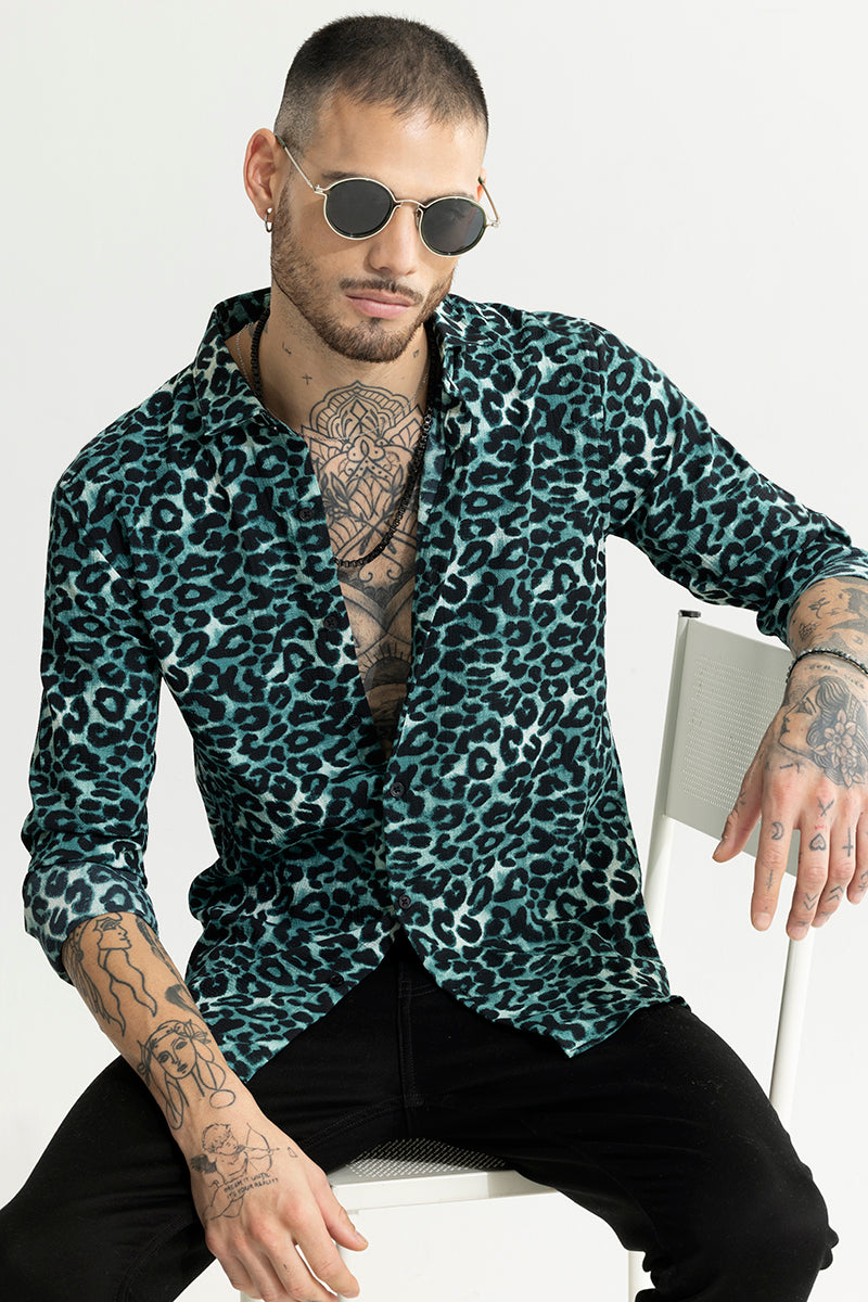 Leopardic Ocean Blue Shirt