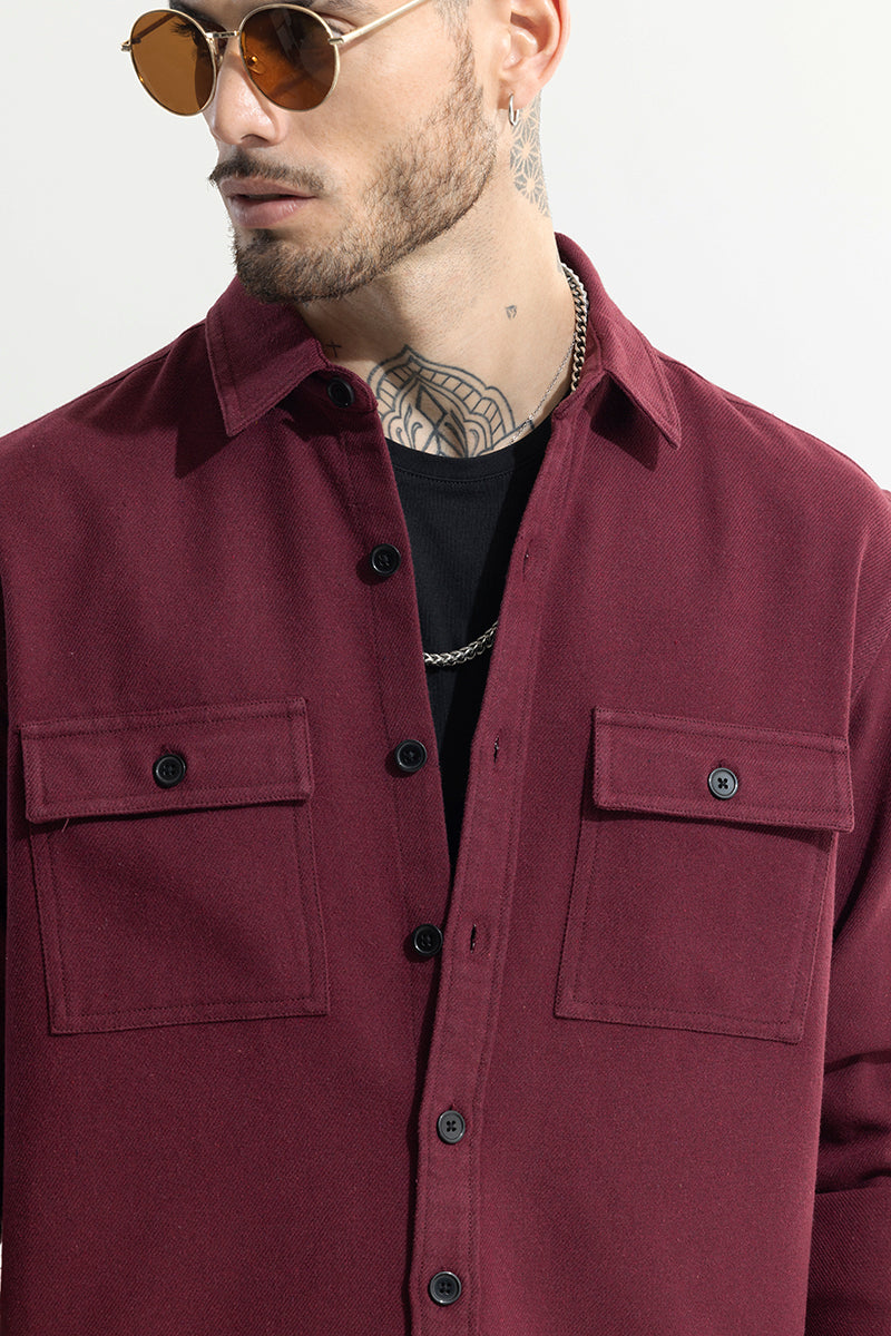 Clyster Maroon Overshirt