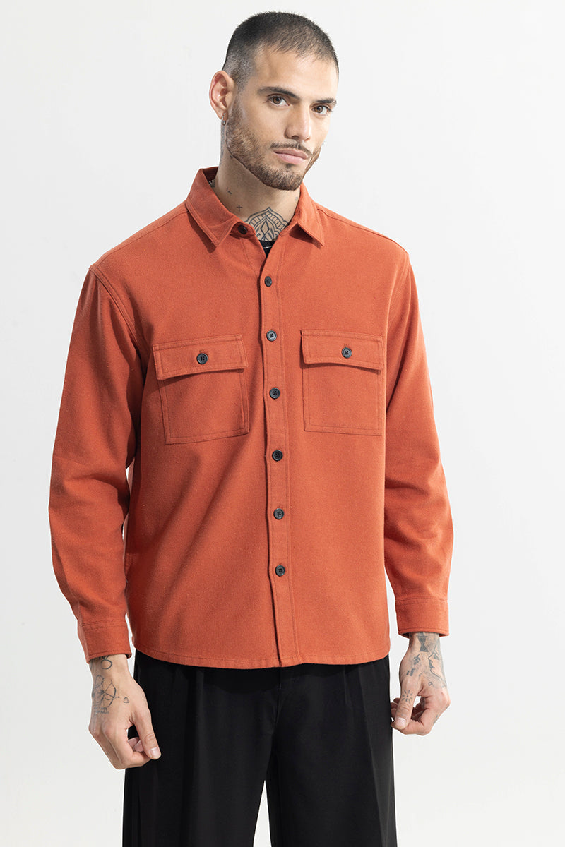 Overflap Orange Overshirt