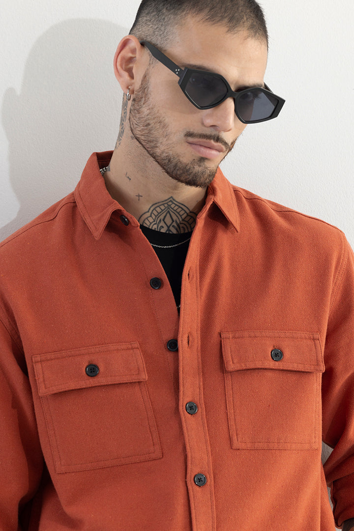 Overflap Orange Overshirt