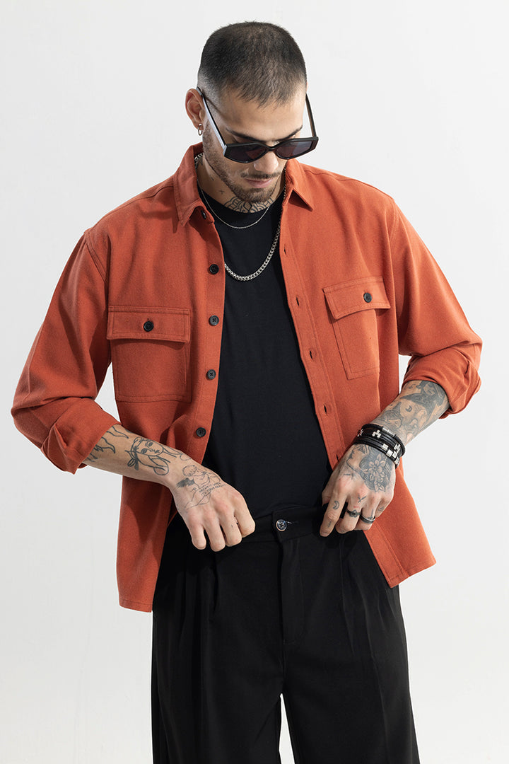 Overflap Orange Overshirt