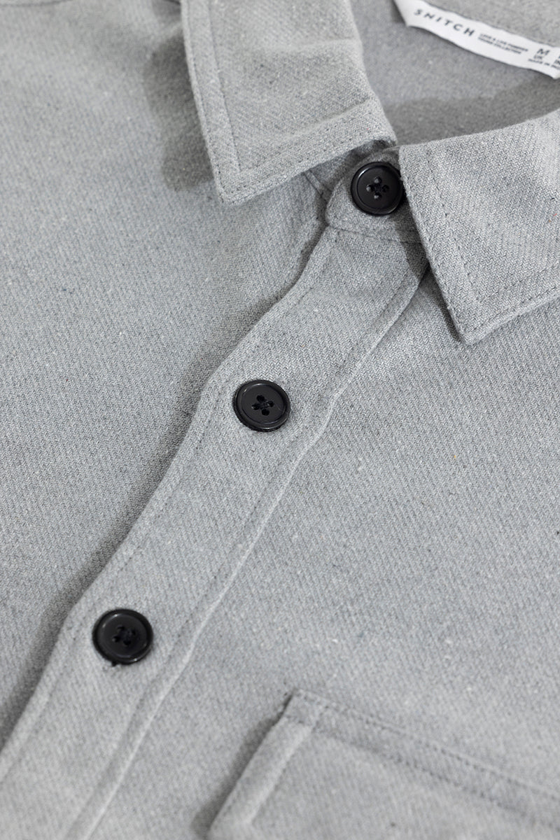 Buy Men's Overflap Ash Grey Overshirt Online | SNITCH