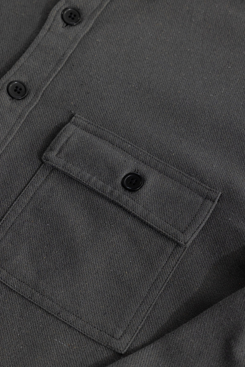 Buy Men's Overflap Elephant Grey Overshirt Online | SNITCH