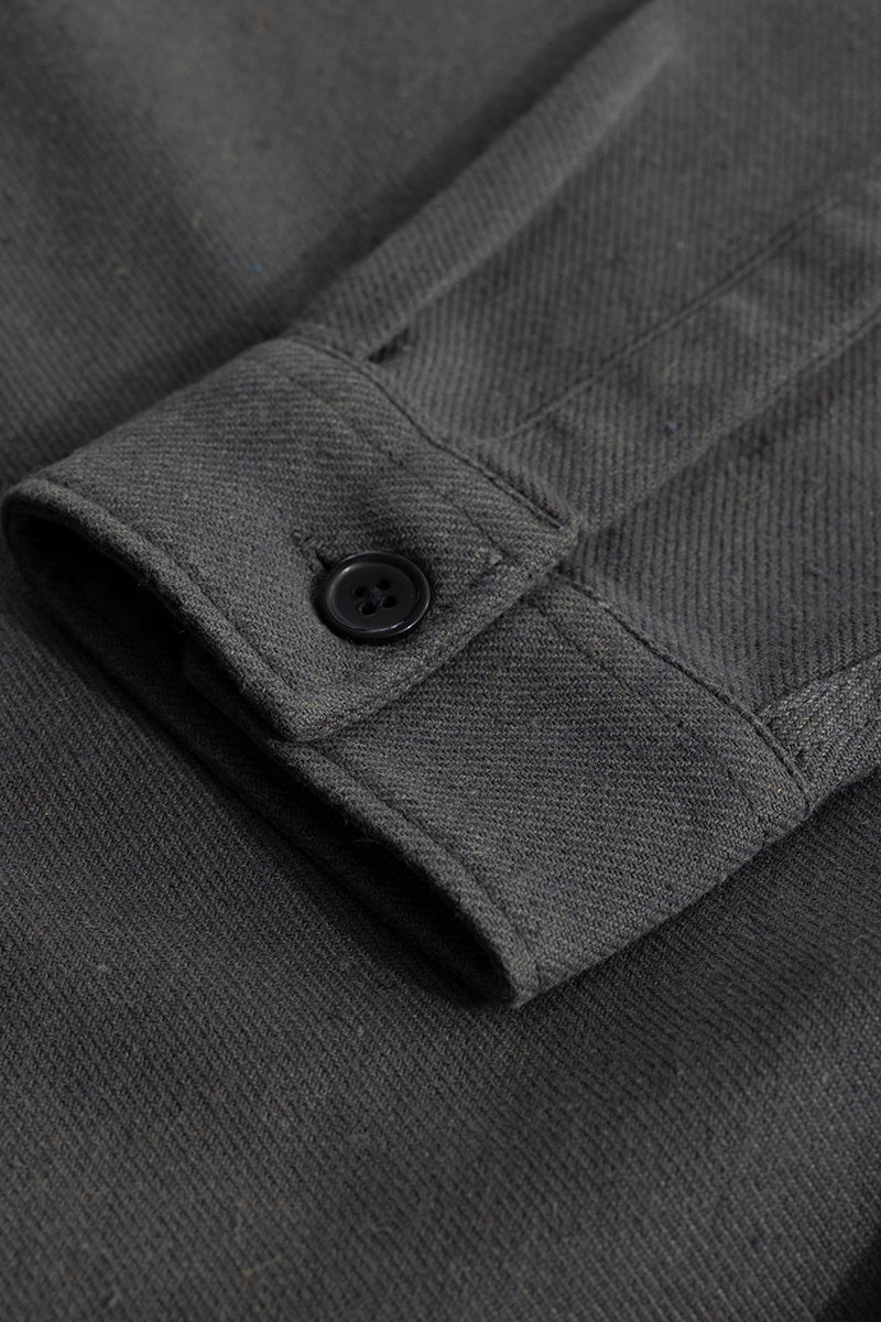 Buy Men's Overflap Elephant Grey Overshirt Online | SNITCH