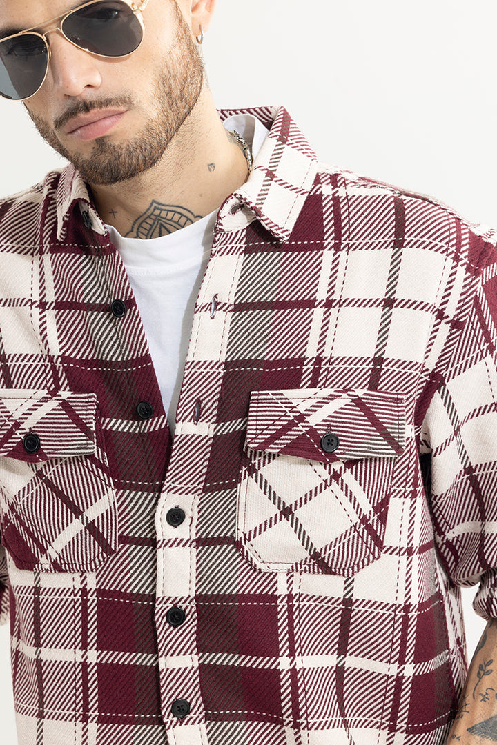 Colossal Checks Maroon Shirt