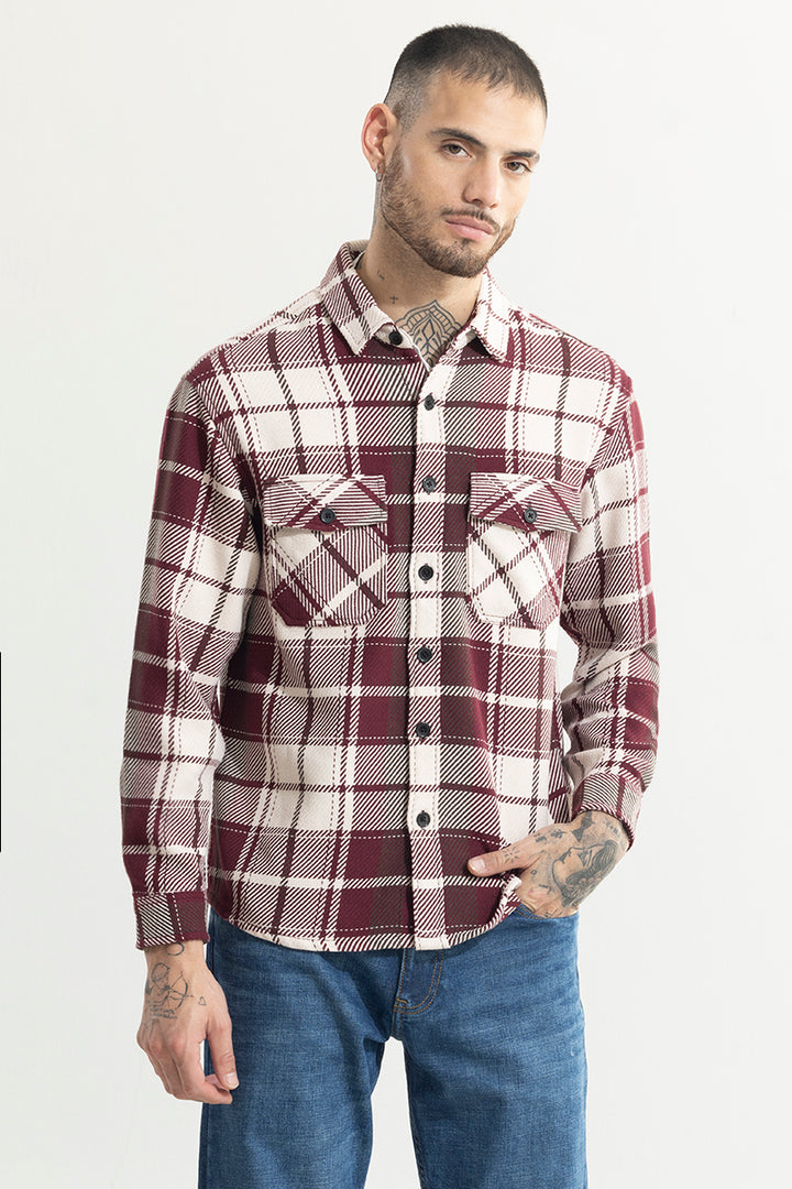 Colossal Checks Maroon Shirt