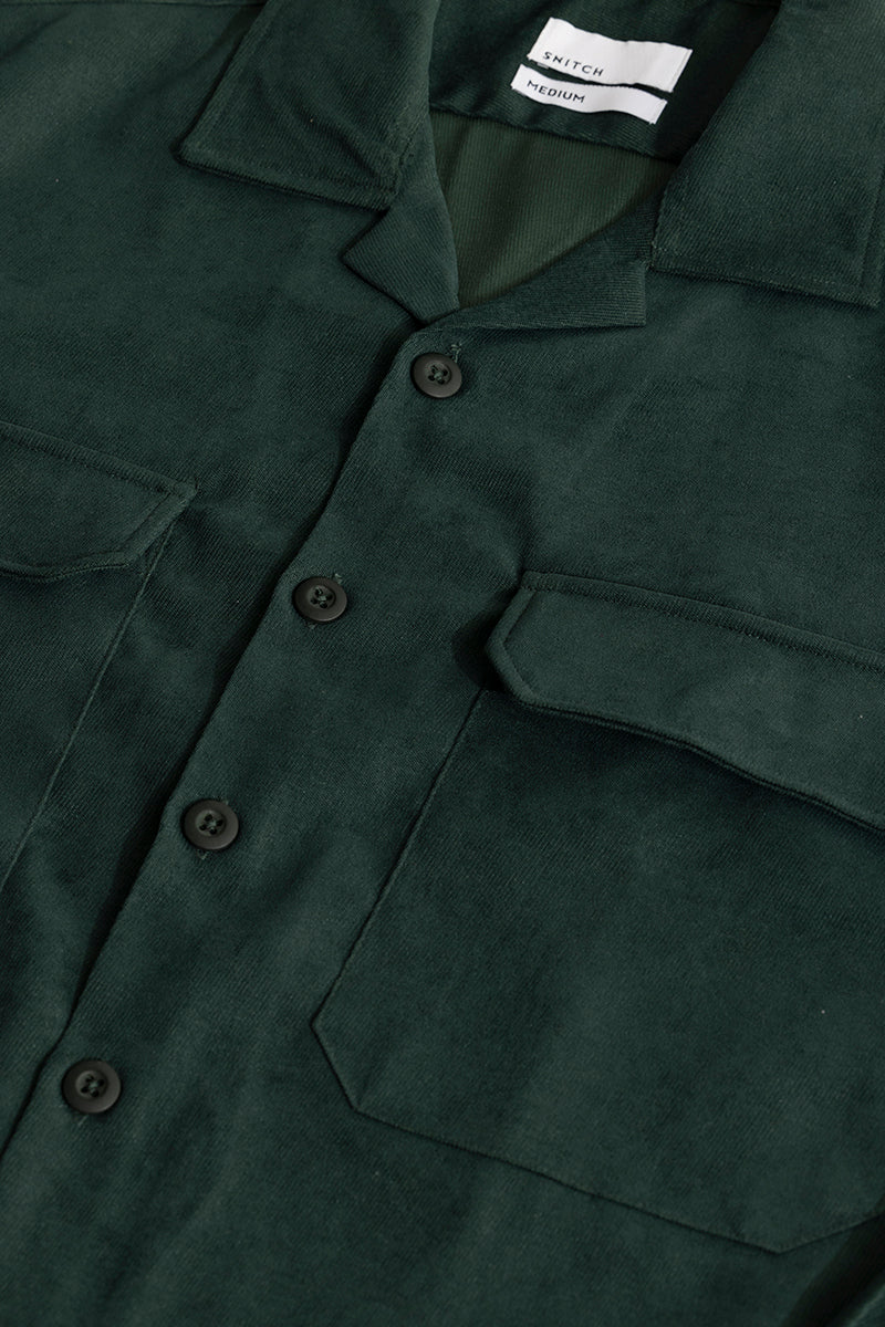 Chenille Green Overshirt