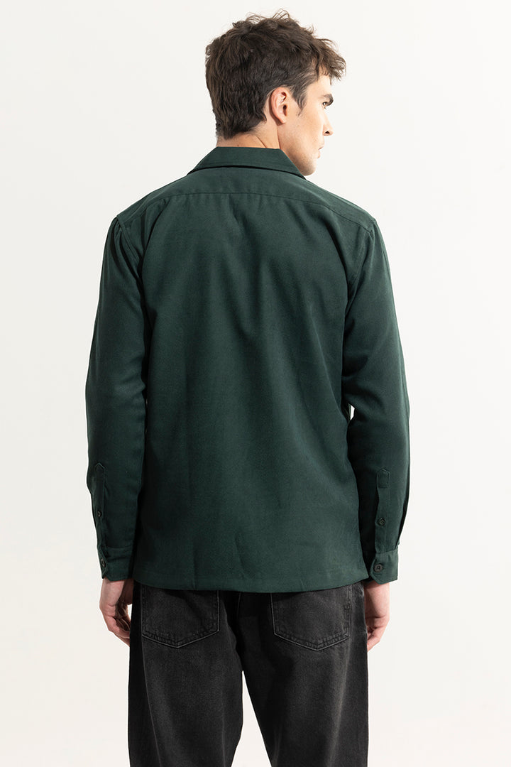 Chenille Green Overshirt