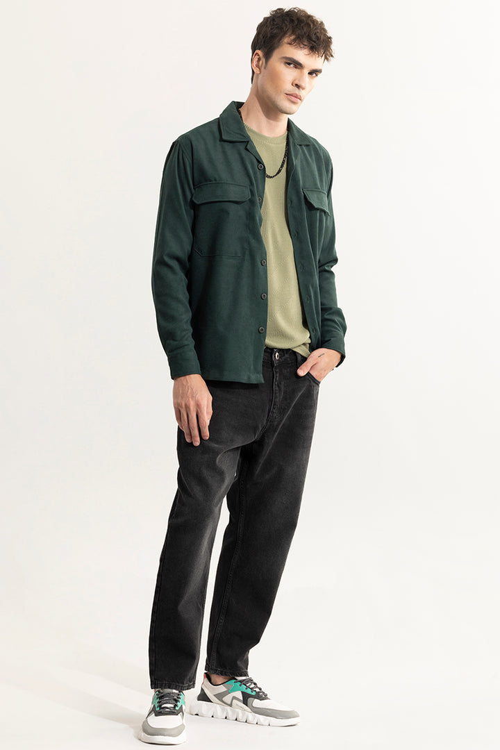 Chenille Green Overshirt