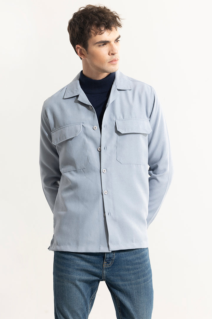 Chenille Grey Overshirt