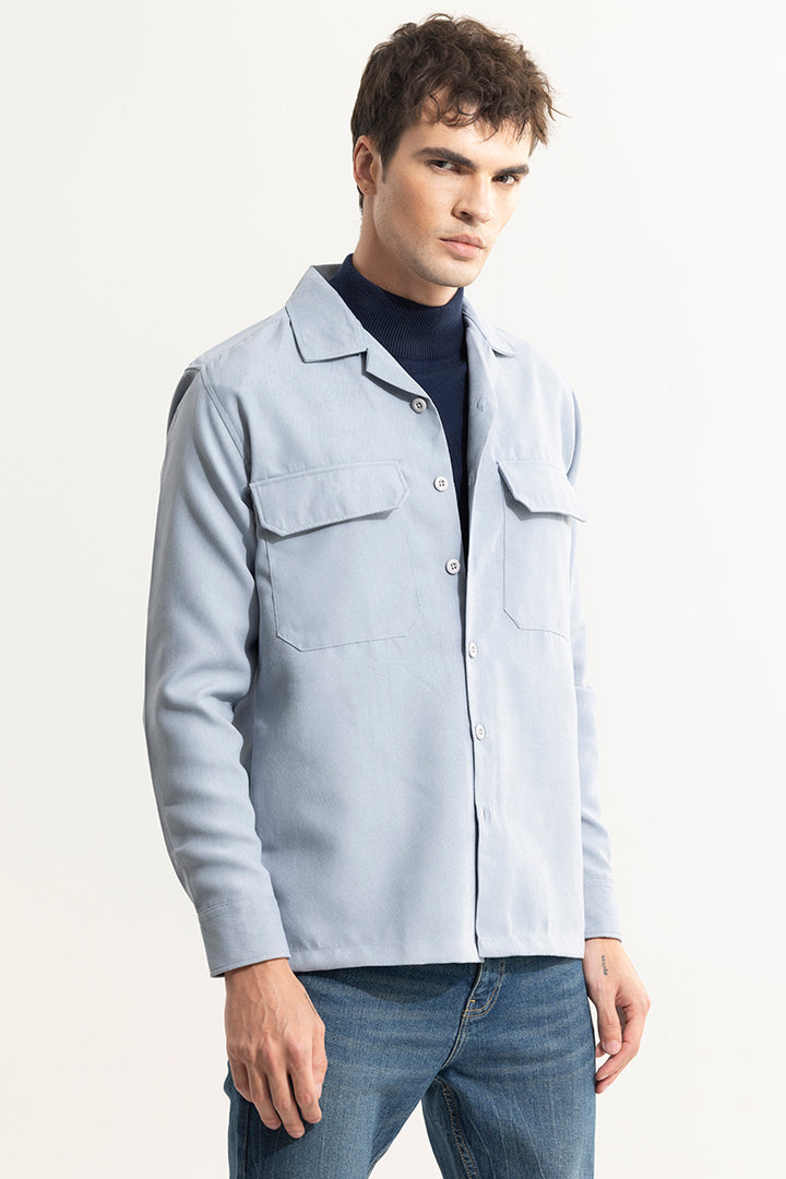 Chenille Grey Overshirt